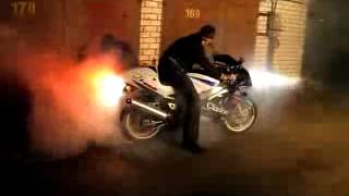 GSX-R Burnout. explosion / отжог резины