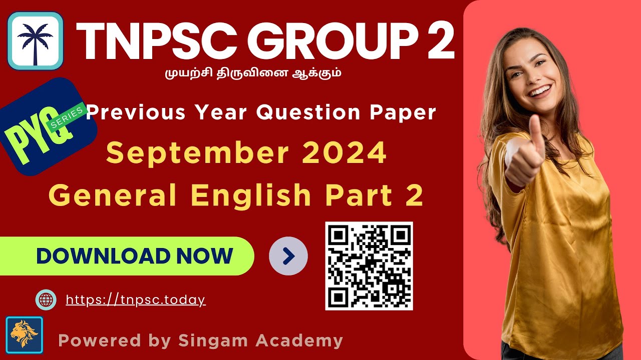 TNPSC Group 2 September 2024 General English Part 2 - YouTube
