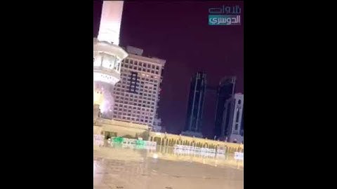 لحظة توافق صوت الرعد 🌩⚡️مع تلاوة 🎙د.⁧‫#ياسر_الدوسري⁩ لاسم الله (العزيز)