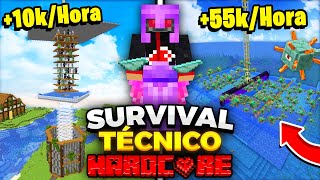 Hice una GRANJA de GUARDIANES &amp; MOBS MASIVA en mi SURVIVAL TECNICO HARDCORE 1.19!✌ (#13)