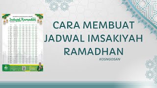 Cara Membuat Jadwal Imsakiyah Ramadhan di Excel secara Otomatis screenshot 5