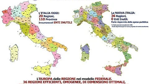 Quando le regioni italiane erano 21?