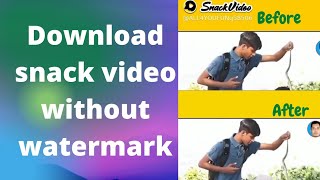 How to download snack video without watermark - Snack video downloader - NH Repon screenshot 3