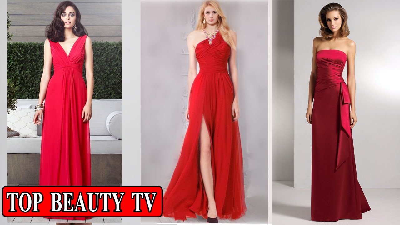 blood red bridesmaid dresses