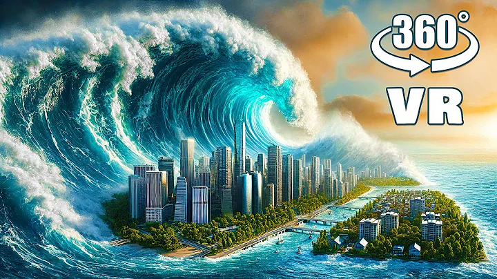 VR 360° BIGGEST TSUNAMI WAVE HITS THE CITY