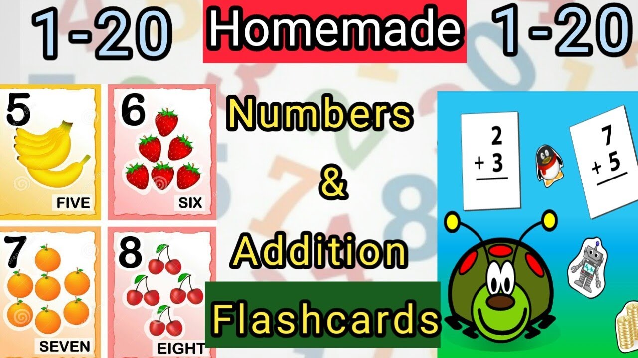 How To Make Math Flashcards At Home Numbers And Addition 1 20 How To Make Math Flashcards At Home Numbers And Addition 1 20