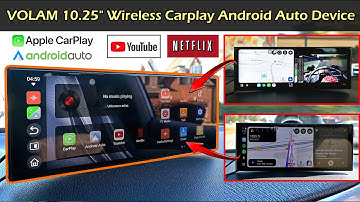 VOLAM 10.25” Wireless Android Auto Carplay Device | Netflix, Youtube, Backup Camera
