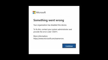 Error Code 135011 -  Microsoft Office - Something Went Wrong