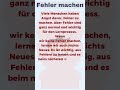 Fehler machen 💪 | Höre jeden Tag zu und verbessere dein Deutsch! 📌