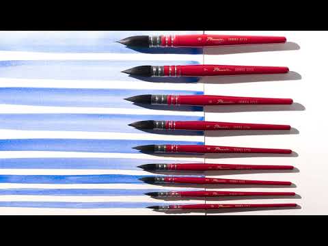 Phoenix Synthetic Squirrel Hair Mop Brush Set Review: Fine Point Detail & Medium Watercolor Brushes