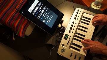 Demo of "Celtic Sounds" for iOS Uilleann Pipes using a MIDI Keyboard
