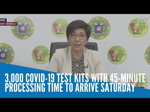 DOH: 3,000 COVID-19 test kits with 45-minute processing time to arrive Saturday