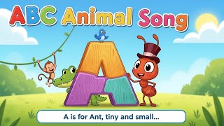 ABC Animal Song | A to Z Animals for Kids | Alphabet Learning Nursery Rhymes