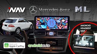 INFOTAINMENT UPGRADE INAV Android 12.3' screen Mercedes Benz ML  Apple CarPlay Android Auto