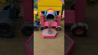 Mini Cement Mixer Machine Pouring Concrete in DIY Village Setup 🚜🏗️🔥#minitractor #diyproject #diy
