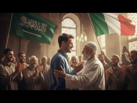 لحظة مؤثرة إسلام شاب في مسجد بإيطاليا