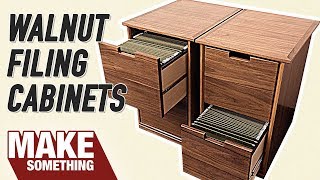 How to make a hanging filing folder cabinet out of walnut plywood. Woodworking tutorial project that any woodworker can make with 