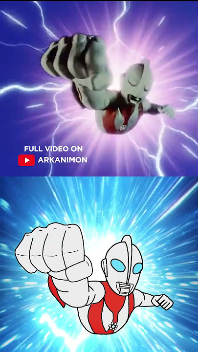 Ultraman Powered Transformation Original vs Animated  #ultraman #tokusatsu