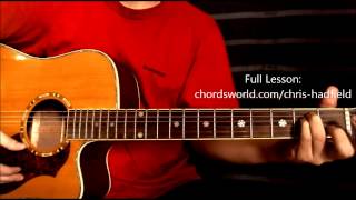 Video thumbnail of "Space Oddity Chords "Chris Hadfield" ChordsWorld.com Guitar Tutorial"