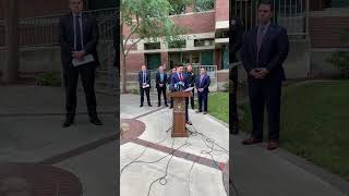 Joint Press Conference Announcing Charges Filed in Ontario Warehouse Fire.