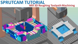 SprutCAM Tutorial #252 | Mill 3D Roughing Toolpath