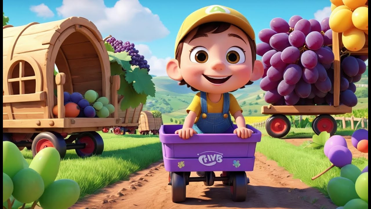 Grape Train Song – Count the Purple Wagons! | Fun Kids Nursery Rhyme ...