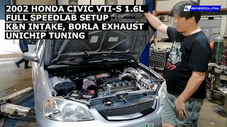 2002 Honda Civic Full Setup, K&amp;N Intake, Borla Exhaust, Unichip Tuning