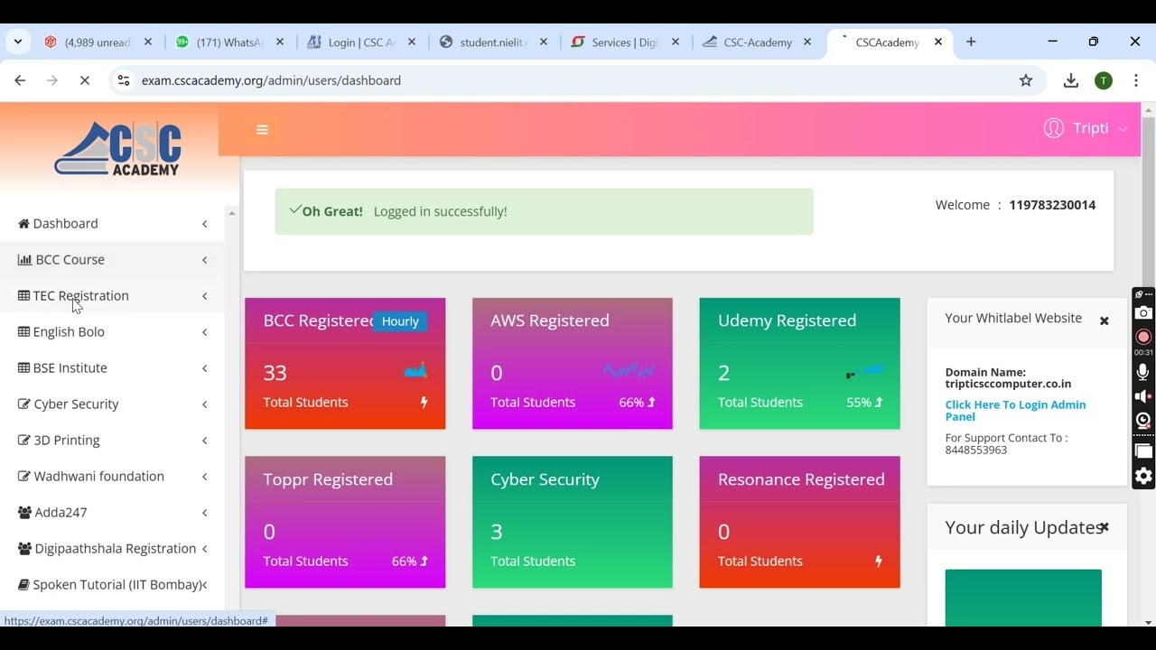 Basic computer course in csc
