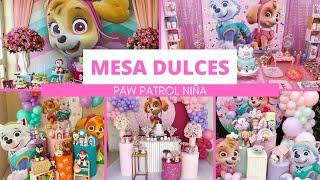🐾🍬 Ideas de Mesas de Dulces para una Fiesta de Paw Patrol para Niña 🐾🍬 Ideas de Mesas de Dulces para una Fiesta de Paw Patrol para Niña