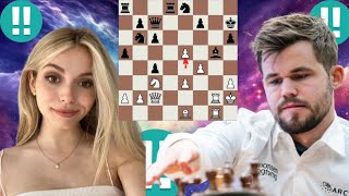 Absurd chess game | Magnus Carlsen vs anna Cramling 3