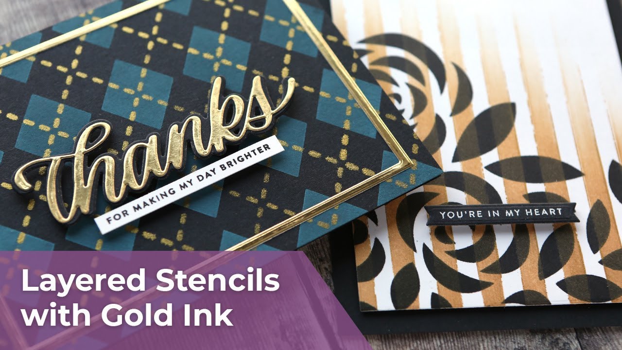 Stencil Layering with Gold Ink – K Werner Design Blog