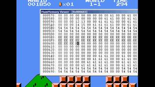 Super Mario Bros. real-time memory editing