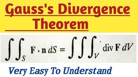 Gauss Divergence Theorem In Hindi