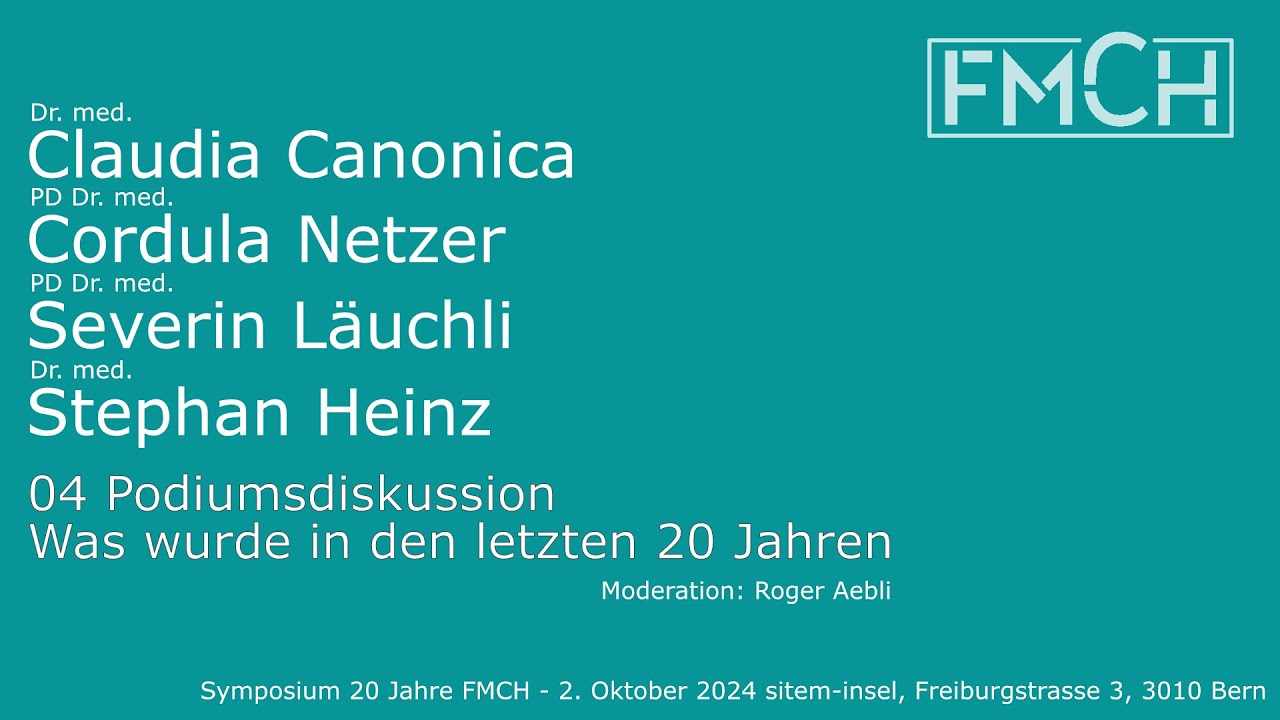 FMCH Symposium Innovation in der Medizin - 04 Podiumsdiskussion Was ...