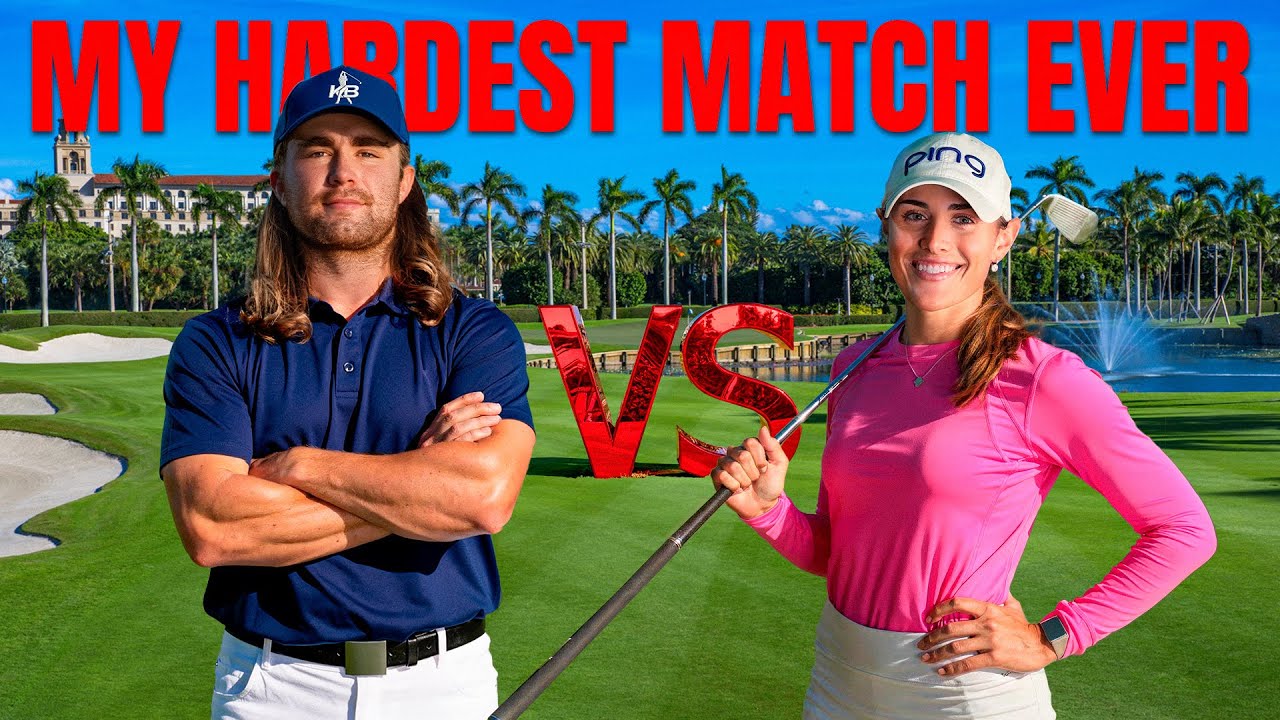 INSANE Hole Out! | Long Drive Champ vs Female Pro Golfer