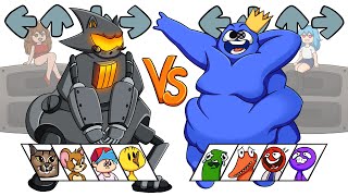 RAINBOW GUZZLERS: FNF characters vs Rainbow Friends in Food Battle | Rainbow Friends Animation