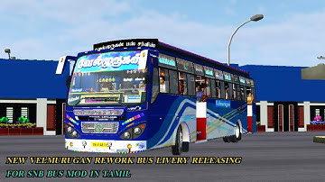 😎🎀 velmurugan Bus livery Releashing //  For SNB Bus Mod For \\ 😎  Mr.Bussid Gaming Tamil..