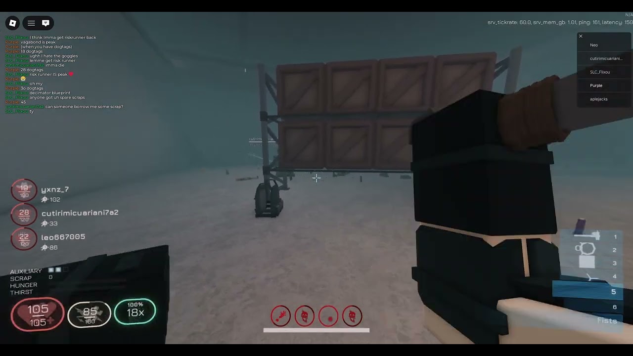 Hunting axe as a melee