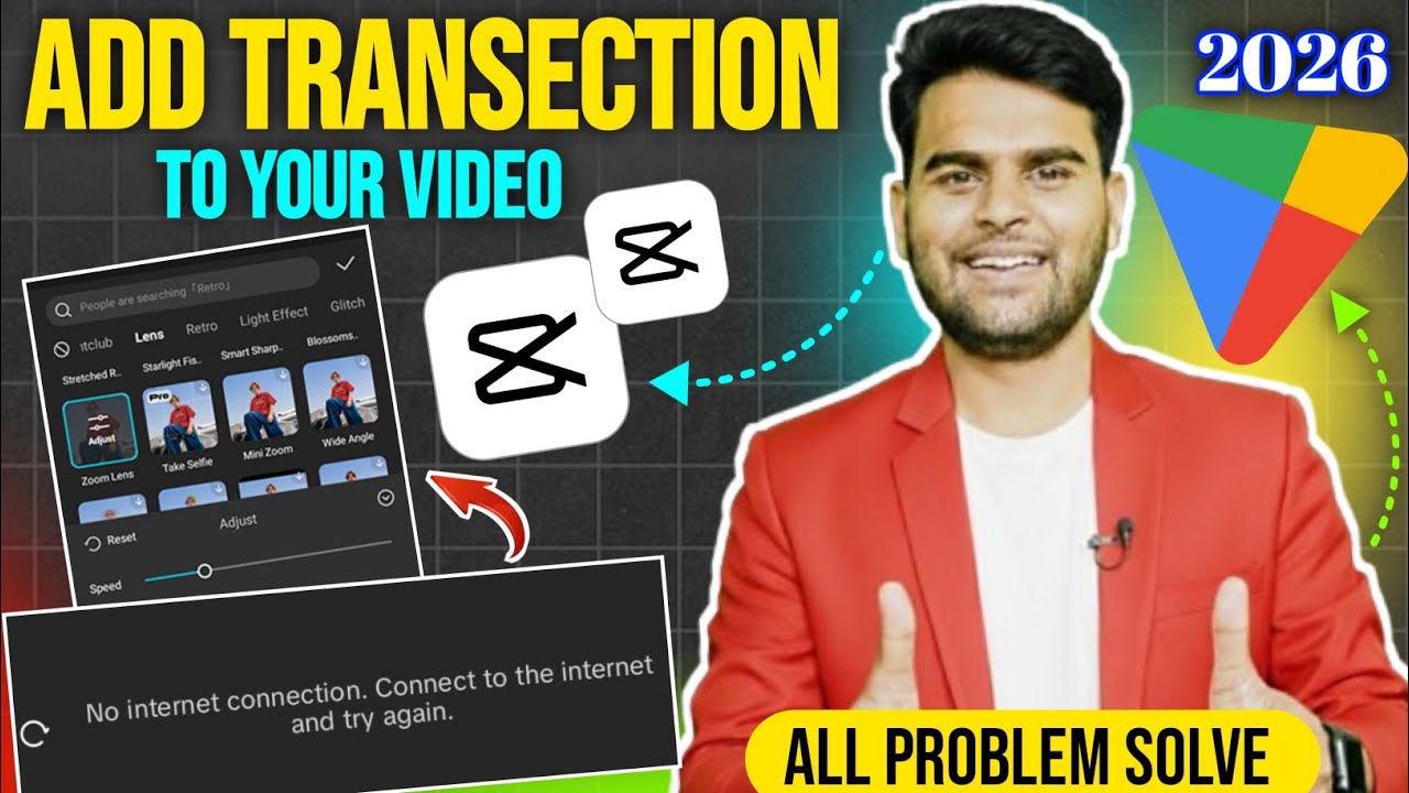 Capcut All Problem Solve|| Add Transection and effect to your Video in Capcut Editor| No internet 
