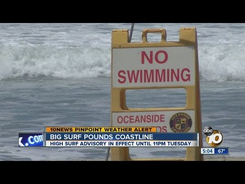 Big surf pounds coastline