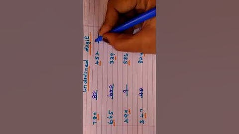 3rd Grade maths - Write the place value of the underlined digit