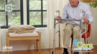✨ Drive Medical Deluxe Two-Button Folding Walker w/ 5" Wheels  ✨