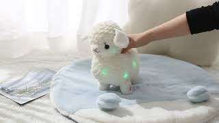 12'' Light up White Lamb LED Stuffed Animals