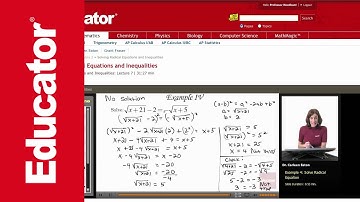 Algebra 2: Solving Radical Equations