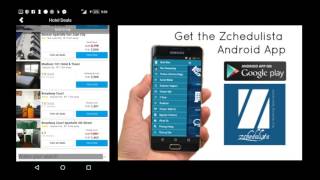 1-tap Hotel search button on Zchedulista Android App screenshot 2