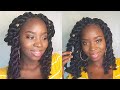 DIY LOOSE BOB JUMBO TWIST(with reusable hair) RUBBER BAND METHOD/quick and easy PROTECTIVE STYLE