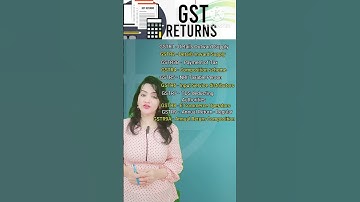 Types of GST Returns