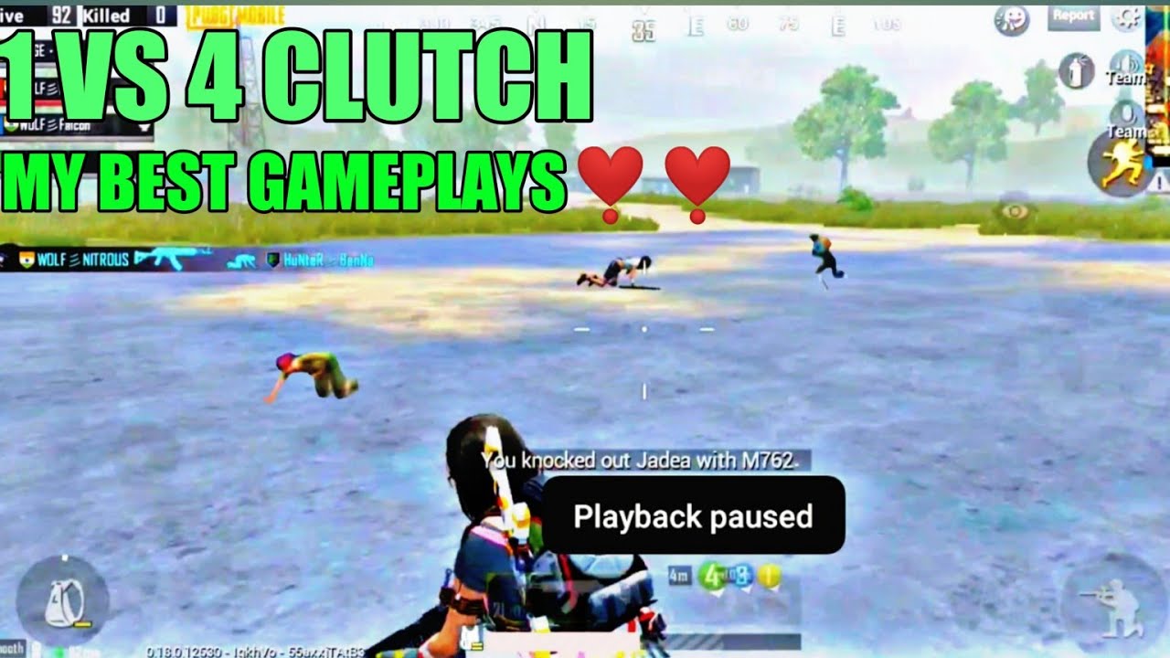 1 vs 4 clutch ..my best gameplays... ️ ️ ️ - YouTube