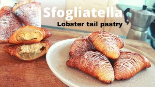 Homemade Sfogliatella  So many layers!! Lobster tail pastry.