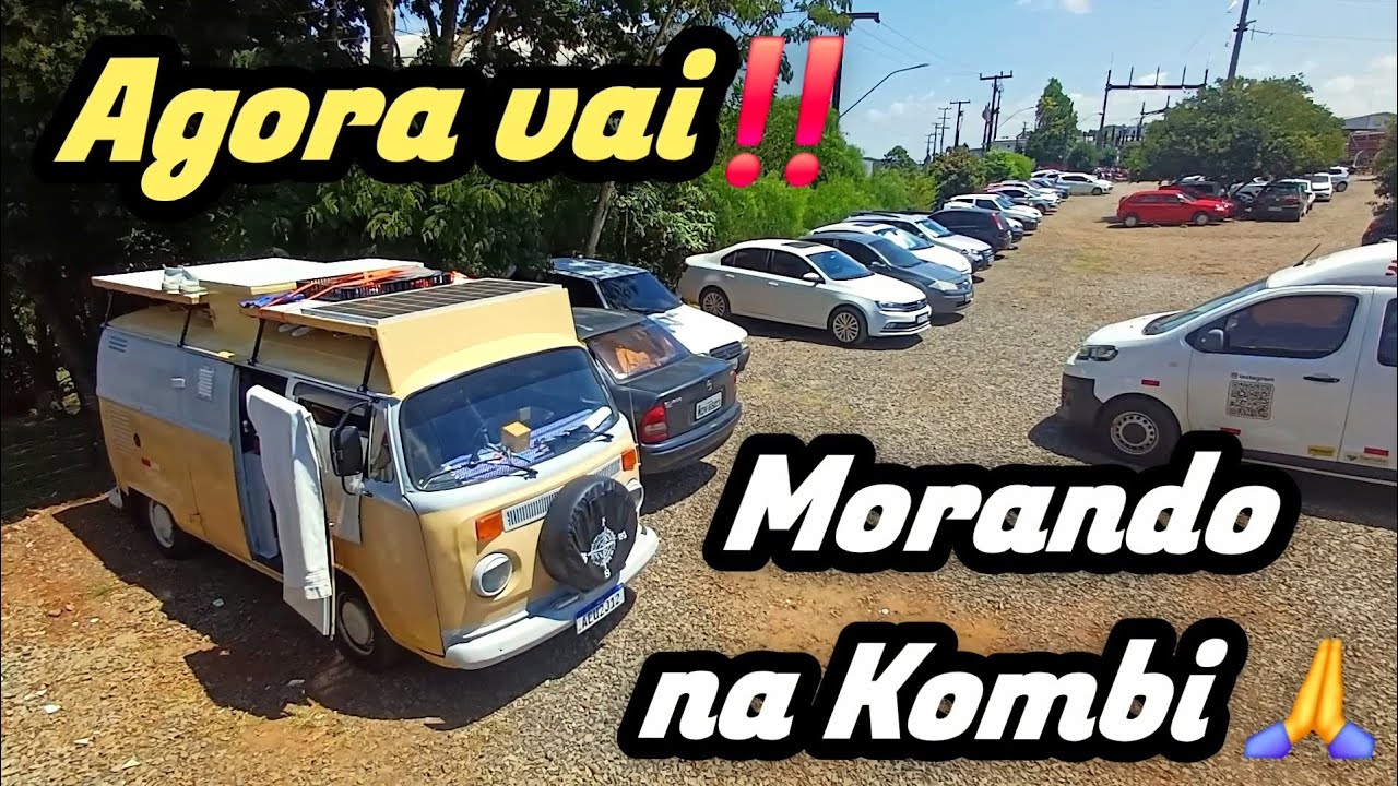 Primeiro perregue na estrada começamos a morar dentro da Kombi agora vai 